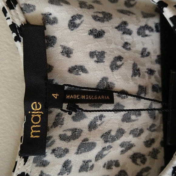 NWT Maje Rosa Animal Print Dress - Size 4 - Size 8/10 or Large in US - Picture 3 of 9